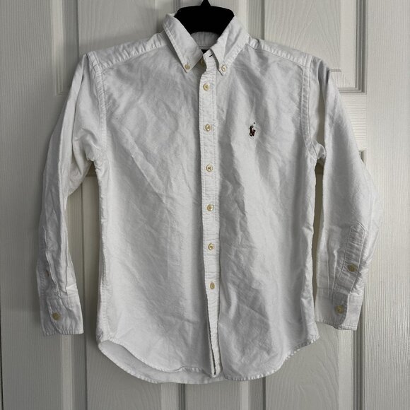 Ralph Lauren Polo Cotton Oxford White Dress Shirt - Youth Size 10 - Picture 1 of 8
